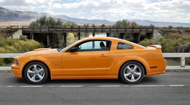 RIP. My beloved 2007 Grabber Orange Mustang GT - rear ended and totaled in 2020.